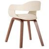 vidaXL Dining Chair White Faux leather (100% polyester), bentwood Standard