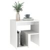 vidaXL Bed Cabinet Set of 2 High gloss white Engineered wood
