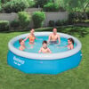Bestway Swimming Pool Blue PVC, Polyester Standard Collapsible