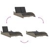 vidaXL Patio Sun Lounger Gray PE rattan Dual seat large outdoor lounger