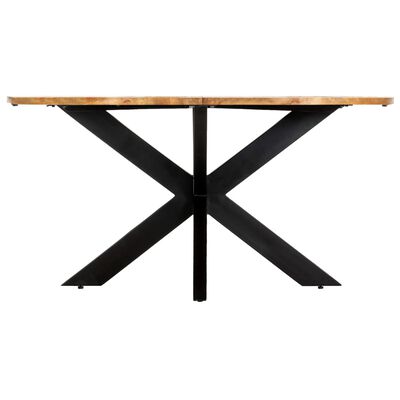 vidaXL Dining Table Round 59.1"x29.9" Solid Mango Wood