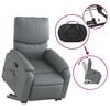 vidaXL Stand Up Massage Recliner Chair Gray Faux leather, metal, plywood