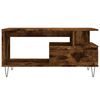vidaXL Coffee Table Smoked Oak Engineered wood, Metal