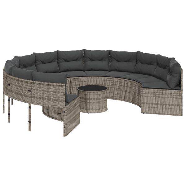 vidaXL Garden Sofa Grey, Dark Grey
