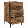 vidaXL Bedside Cabinet with Drawer Old Wood 15.75 x 15.75 x 25.98 in