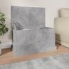 vidaXL Storage Box Concrete grey Engineered wood Medium Storage Box