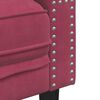 vidaXL 3 Piece Chesterfield Sofa Set with Bolsters Wine Red Velvet