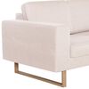 vidaXL Sofa Cream Polyester fabric, Wood 2-Seater and 3-Seater