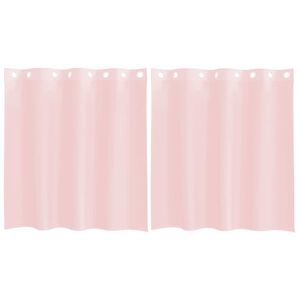 vidaXL Voile Curtains with Grommets 2 pcs Light Pink 55.1x55.1"