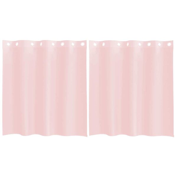 vidaXL Voile Curtains with Grommets 2 pcs Light Pink 55.1x55.1"