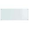 vidaXL Kitchen Backsplash White 120 x 50 x 0.6 cm Tempered Glass