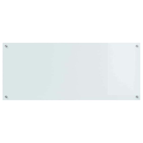 vidaXL Kitchen Backsplash White 120 x 50 x 0.6 cm Tempered Glass