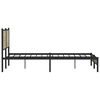 vidaXL Bed Frame Sonoma Oak Steel, Engineered Wood Double Bed Frame