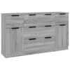 vidaXL Sideboard Set of 3 Grey Sonoma Engineered wood Large Storage