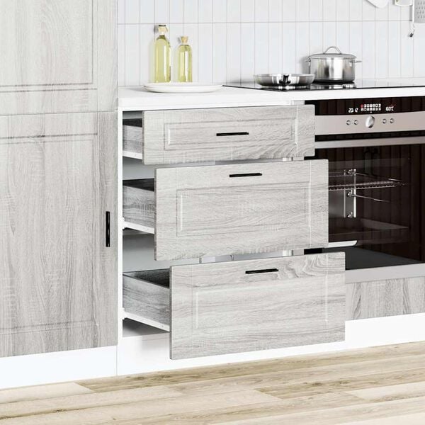 vidaXL Kitchen Base Cabinet Grey Sonoma Engineered Wood