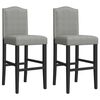 vidaXL Bar Chair Light grey and black