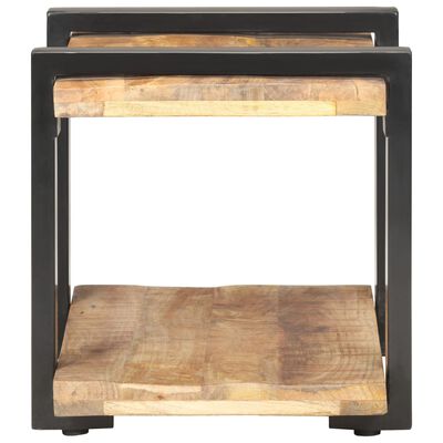 vidaXL Bedside Cabinet 19.7"x15.7"x15.7" Rough Mango Wood