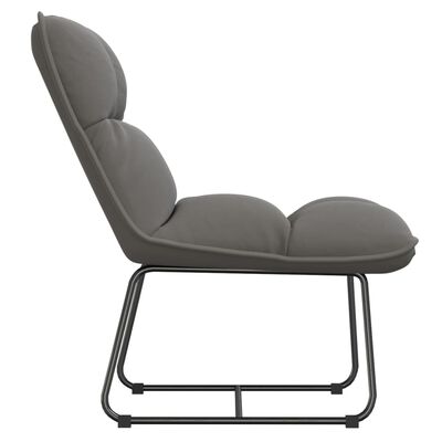 vidaXL Leisure Chair with Metal Frame Light Gray Velvet