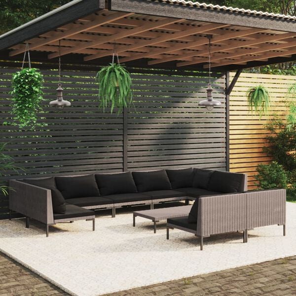vidaXL Garden Lounge Set Dark Grey