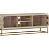 vidaXL TV Cabinet Bleached Wood Solid Bleached Mango Wood Medium
