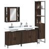 vidaXL Bathroom Cabinet Set Brown Oak