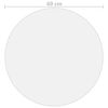 vidaXL Table Protector Clear PVC 23.6 in diameter