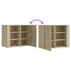 vidaXL Wall Cabinet Sonoma Oak Engineered Wood Medium Wall Cabinet