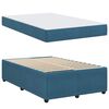 vidaXL Bed Frame with Mattress with Mattress Blue 47.2" x 74.8" Velvet