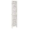 vidaXL Room Divider 3 Panels White Solid Wood Paulownia