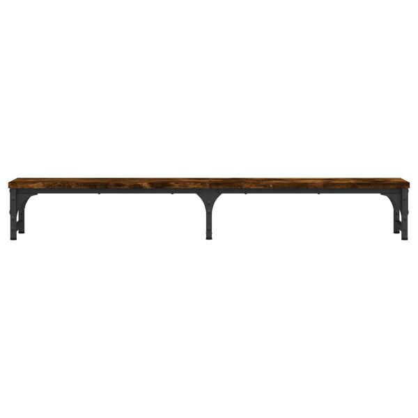 vidaXL Monitor Stand Smoked Oak 41.3"x9.1"x6.1" Engineered Wood