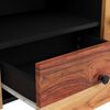 vidaXL TV Cabinet Natural wood with black