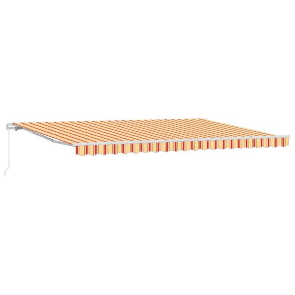 vidaXL Retractable Awning Striped Yellow and Orange 196.85" x 118.11