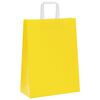 vidaXL Paper Bags 250 pcs with Handles Yellow 26x12x35 cm
