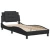 vidaXL Bed Frame with LED without Mattress "Zadar" Black 39.4"x74.8"