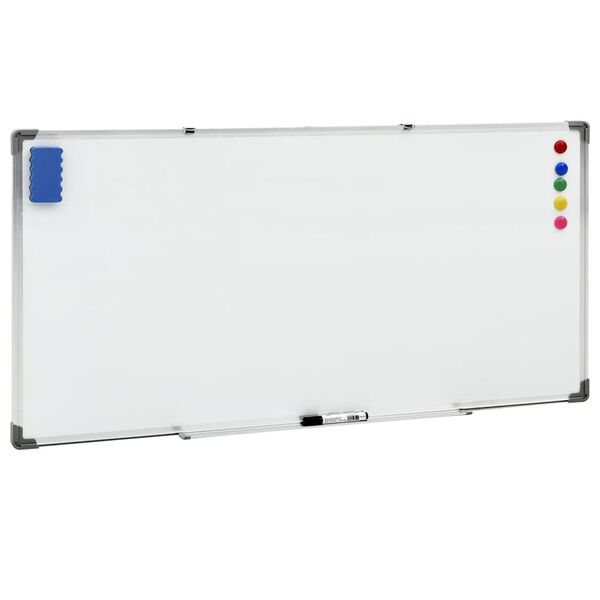 vidaXL Magnetic Whiteboard White 43.3x23.6" Steel