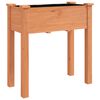 vidaXL Planter Brown Solid fir wood, non-woven fabric, iron