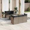 vidaXL Garden Sofa Set Grey, Dark grey