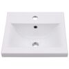 vidaXL Bathroom Furniture Set White and Sonoma Oak Engineered Wood, Ceramic