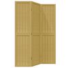 vidaXL Room Divider 3 Panels Brown Solid Wood Paulownia