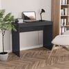 vidaXL Desk High gloss grey Engineered wood Compact Sleek Desk