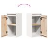 vidaXL Wall Cabinet Set of 2 White Solid pinewood Standard