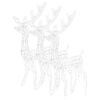 vidaXL Reindeer Christmas Decoration Set of 3 Warm White Acrylic