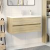 vidaXL Bathroom Furniture Set Sonoma oak and white