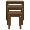 vidaXL Nesting Table Honey brown Solid pine wood Small to Medium