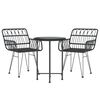 vidaXL Garden Dining Set Black