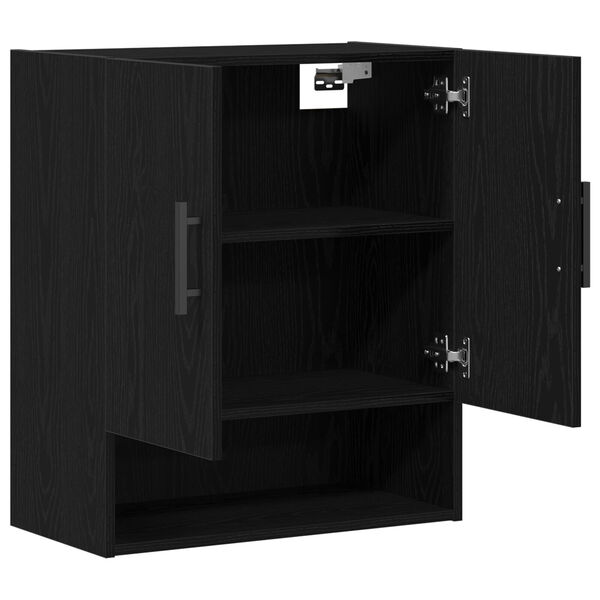 vidaXL Wall Cabinet Black oak 60 x 31 x 70 cm Engineered wood