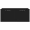 vidaXL Wall Cabinet Black Engineered wood 31.5 in x 14.4 in x 13.8 in
