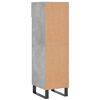 vidaXL Shoe Cabinet Concrete grey Engineered wood, iron Medium
