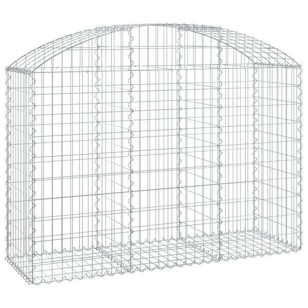 vidaXL Gabion Basket Silver Galvanized Iron Large Durable