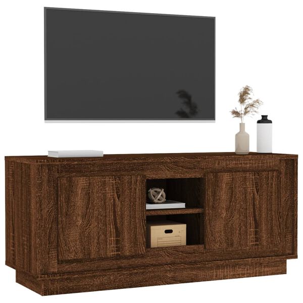 vidaXL TV Cabinet Brown Oak Engineered Wood Medium TV Cabinet